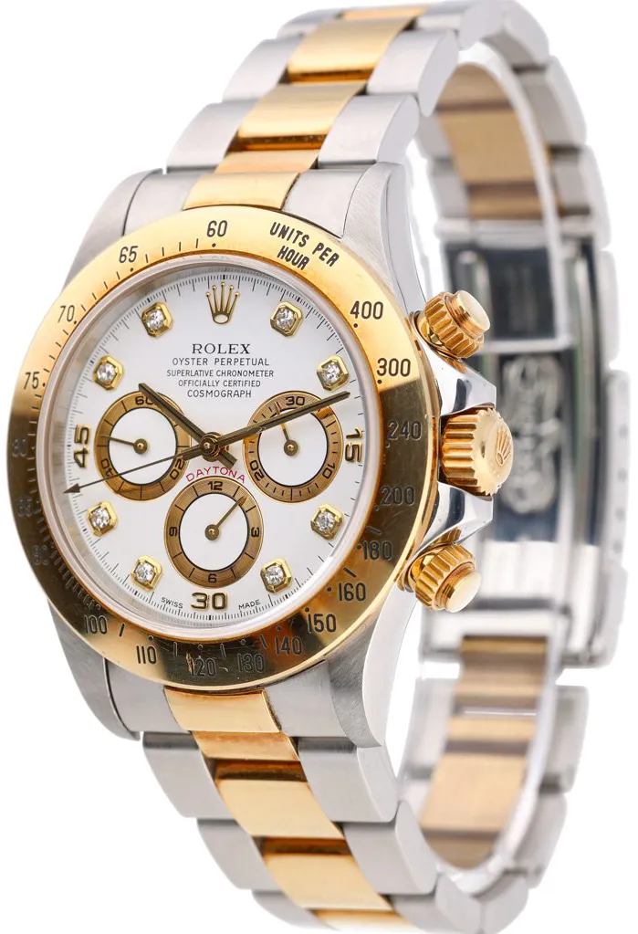 Rolex Daytona 16523 40mm Yellow gold and stainless steel White 2
