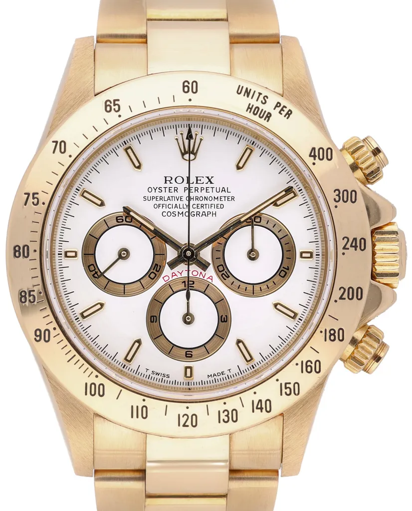 Rolex Daytona 16528 40mm Yellow gold White