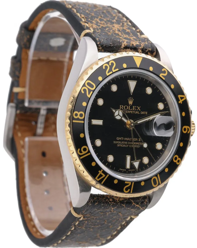 Rolex GMT-Master II 16713 40mm Yellow gold and Stainless steel Black 1