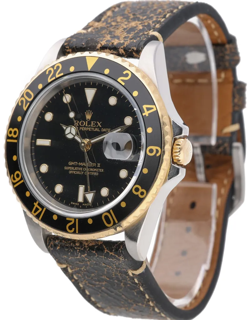 Rolex GMT-Master II 16713 40mm Yellow gold and Stainless steel Black 2