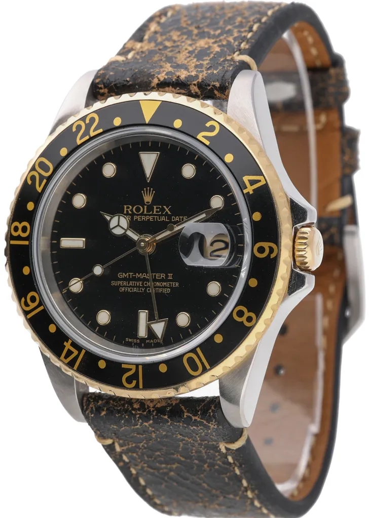 Rolex GMT-Master II 16713 40mm Yellow gold and Stainless steel Black 3