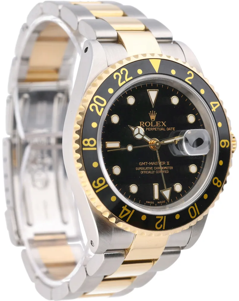 Rolex GMT-Master II 16713 40mm Yellow gold and Stainless steel Black 4