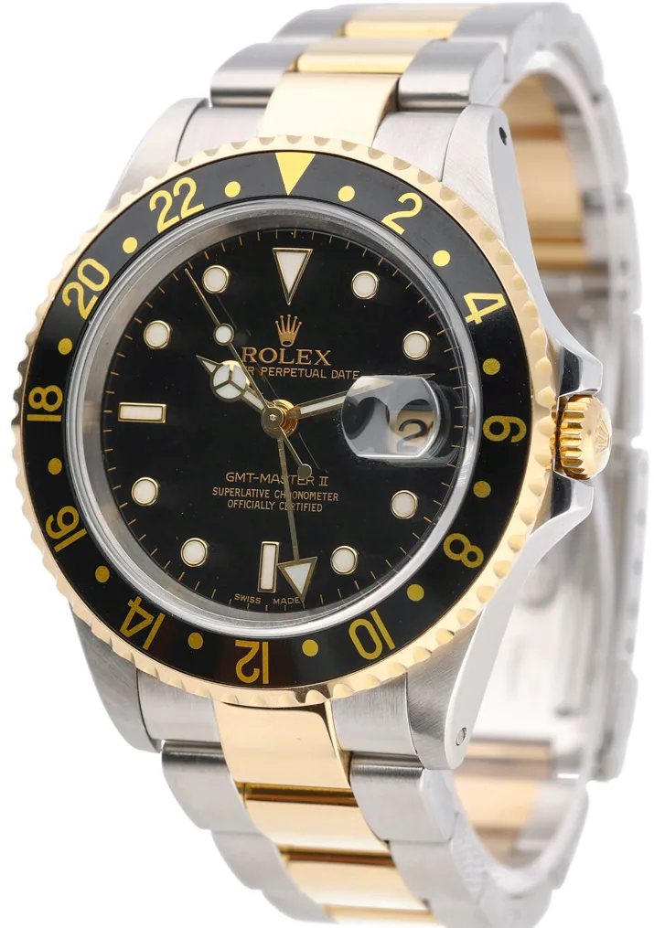 Rolex GMT-Master II 16713 40mm Yellow gold and Stainless steel Black 6