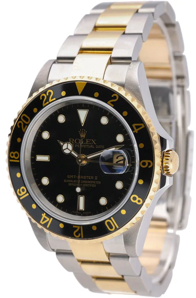 Rolex GMT-Master II 16713 40mm Yellow gold and Stainless steel Black 1