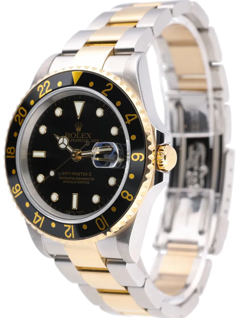 Rolex GMT-Master II 16713 40mm Yellow gold and Stainless steel Black 2