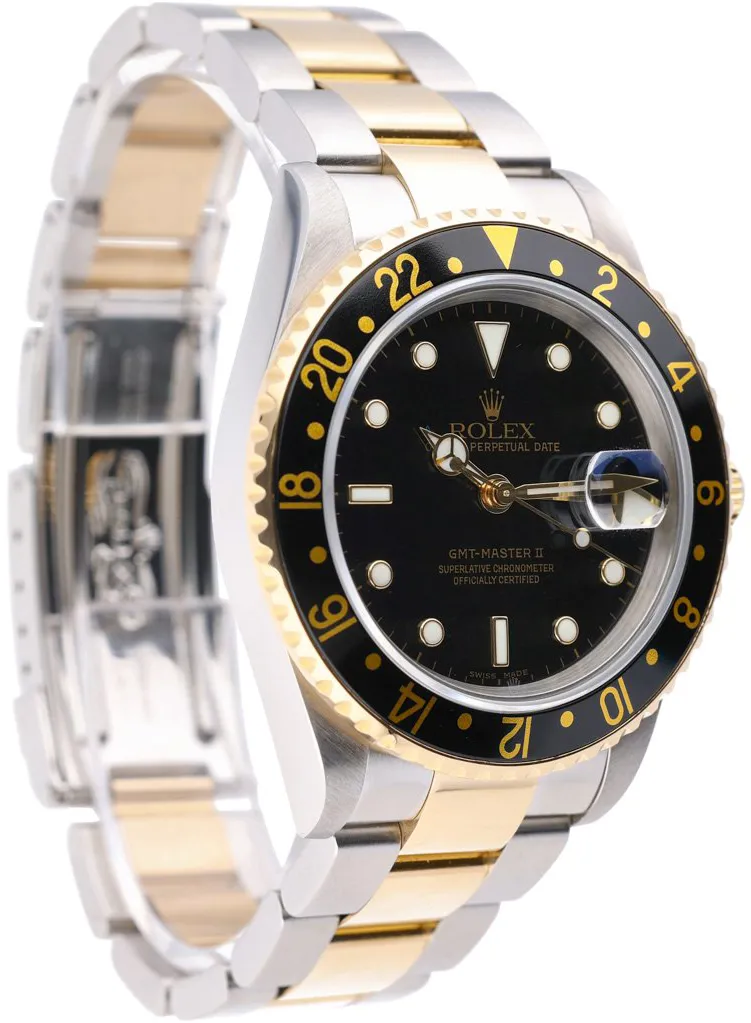 Rolex GMT-Master II 16713 40mm Yellow gold and Stainless steel Black 3