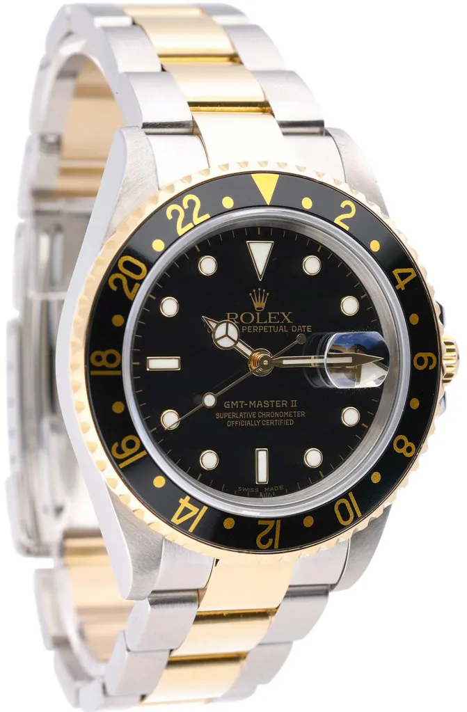 Rolex GMT-Master II 16713 40mm Yellow gold and Stainless steel Black 4