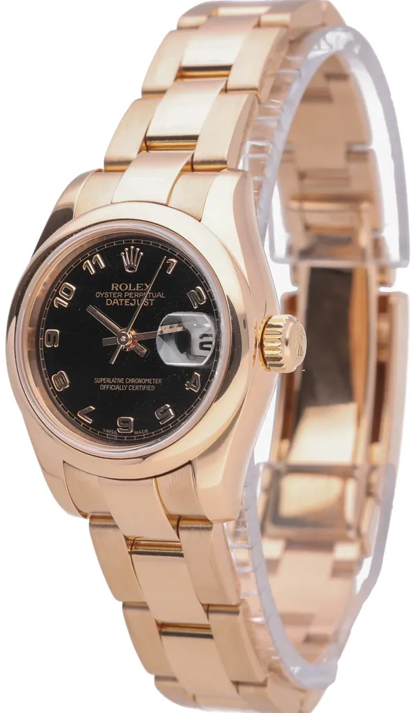 Rolex Lady-Datejust 179165 26mm Rose gold Black 2