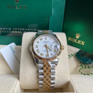 Rolex Lady-Datejust 279173-0023 Yellow gold and Stainless steel White