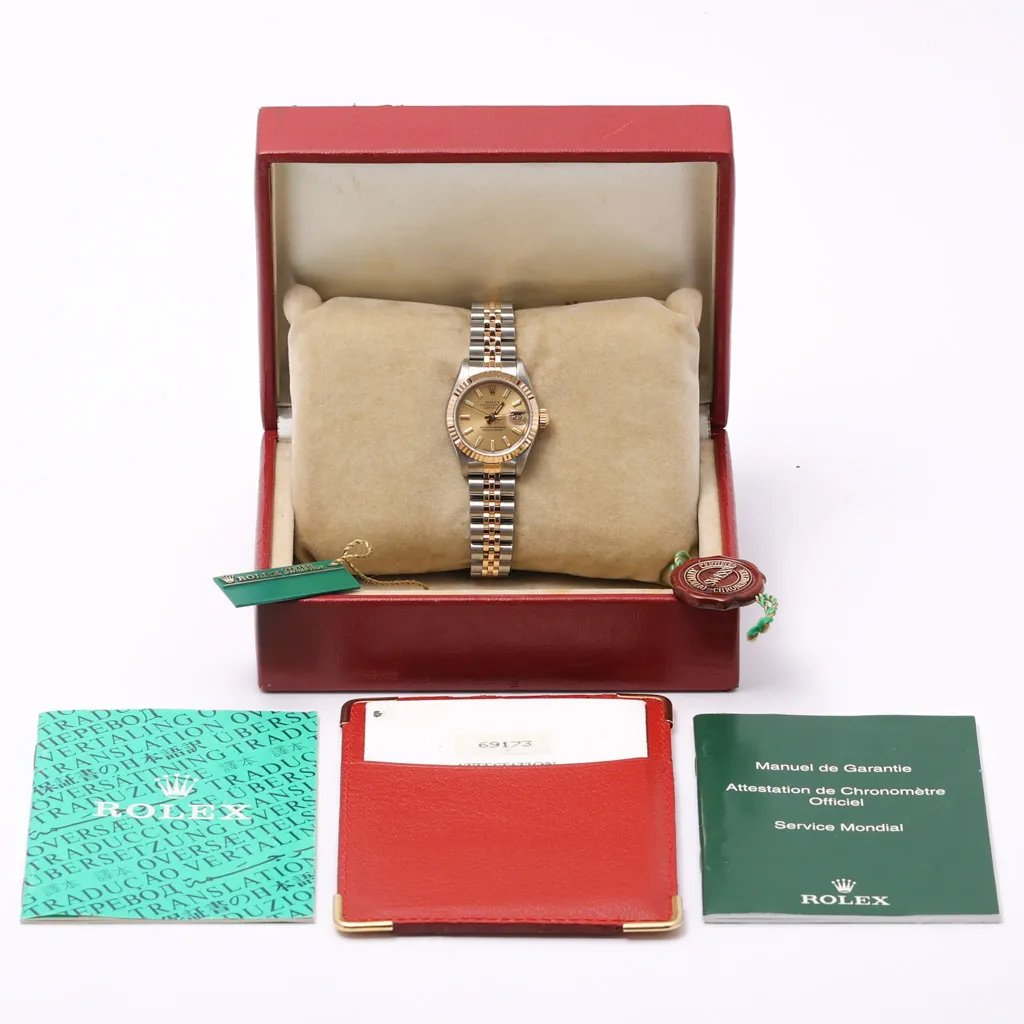 Rolex Lady-Datejust 69173 26mm Yellow gold and stainless steel Champagne 3