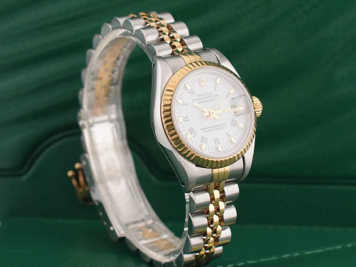 Rolex Lady-Datejust 69173 26mm Yellow gold and stainless steel White 8