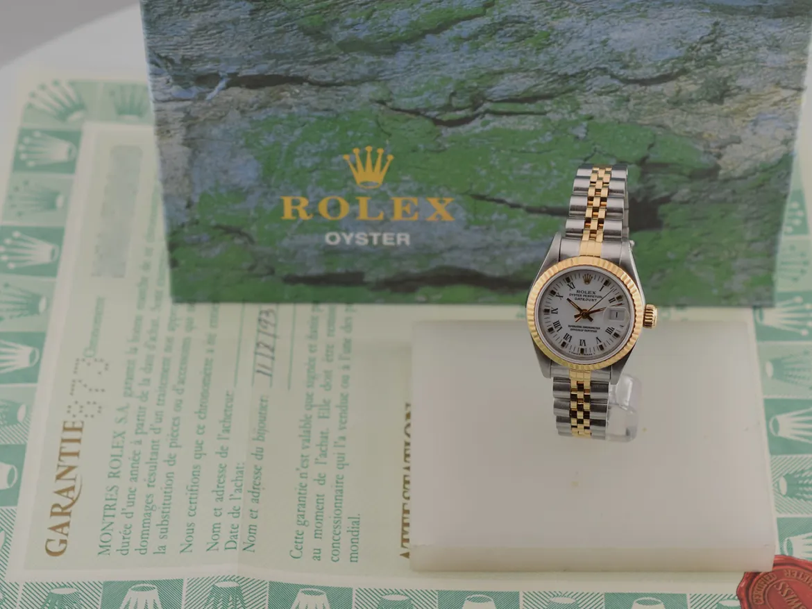 Rolex Lady-Datejust 69173 26mm Yellow gold and stainless steel White 10
