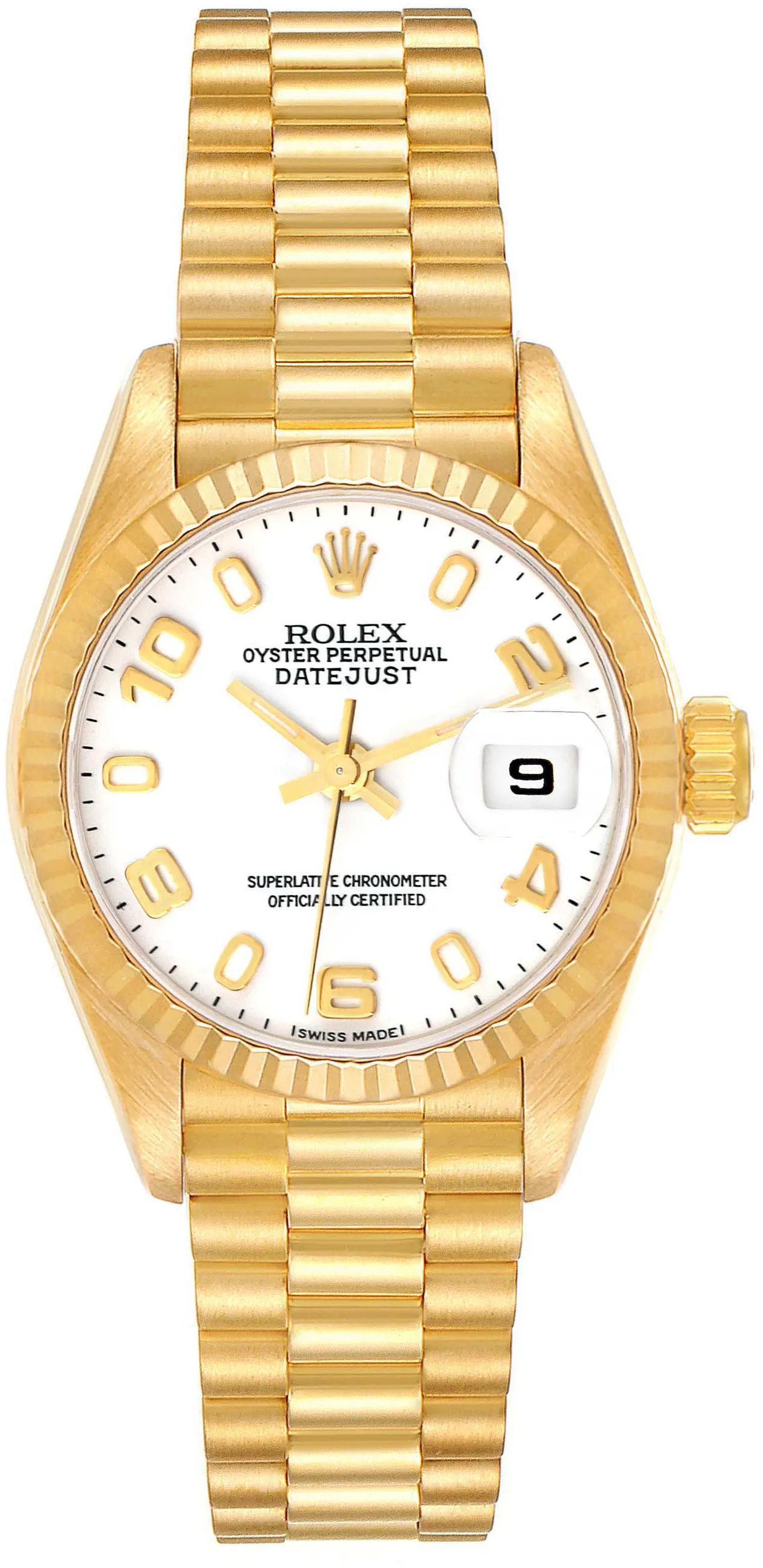 Rolex Lady-Datejust 69178 26mm Yellow gold White
