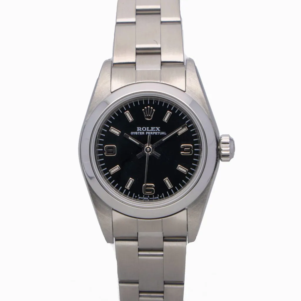 Rolex Oyster Perpetual 76080 25mm Oystersteel Black