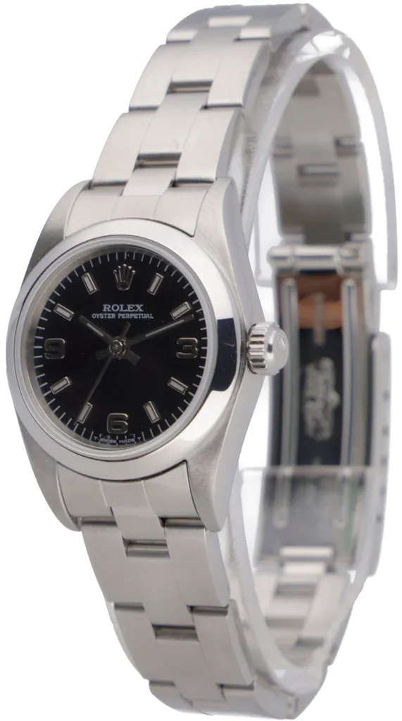 Rolex Oyster Perpetual 76080 25mm Oystersteel Black 2