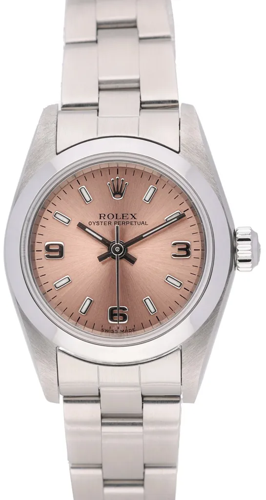 Rolex Oyster Perpetual 76080 25mm Stainless steel Salmon