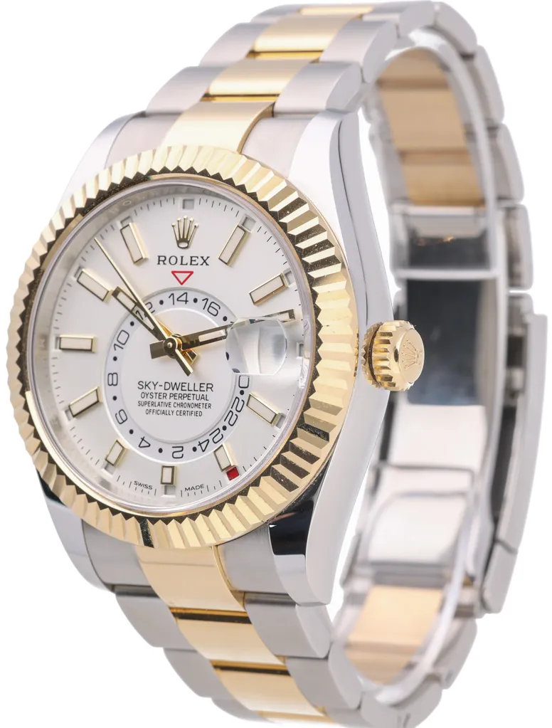 Rolex Sky-Dweller 326933 42mm Yellow gold and stainless steel White 3
