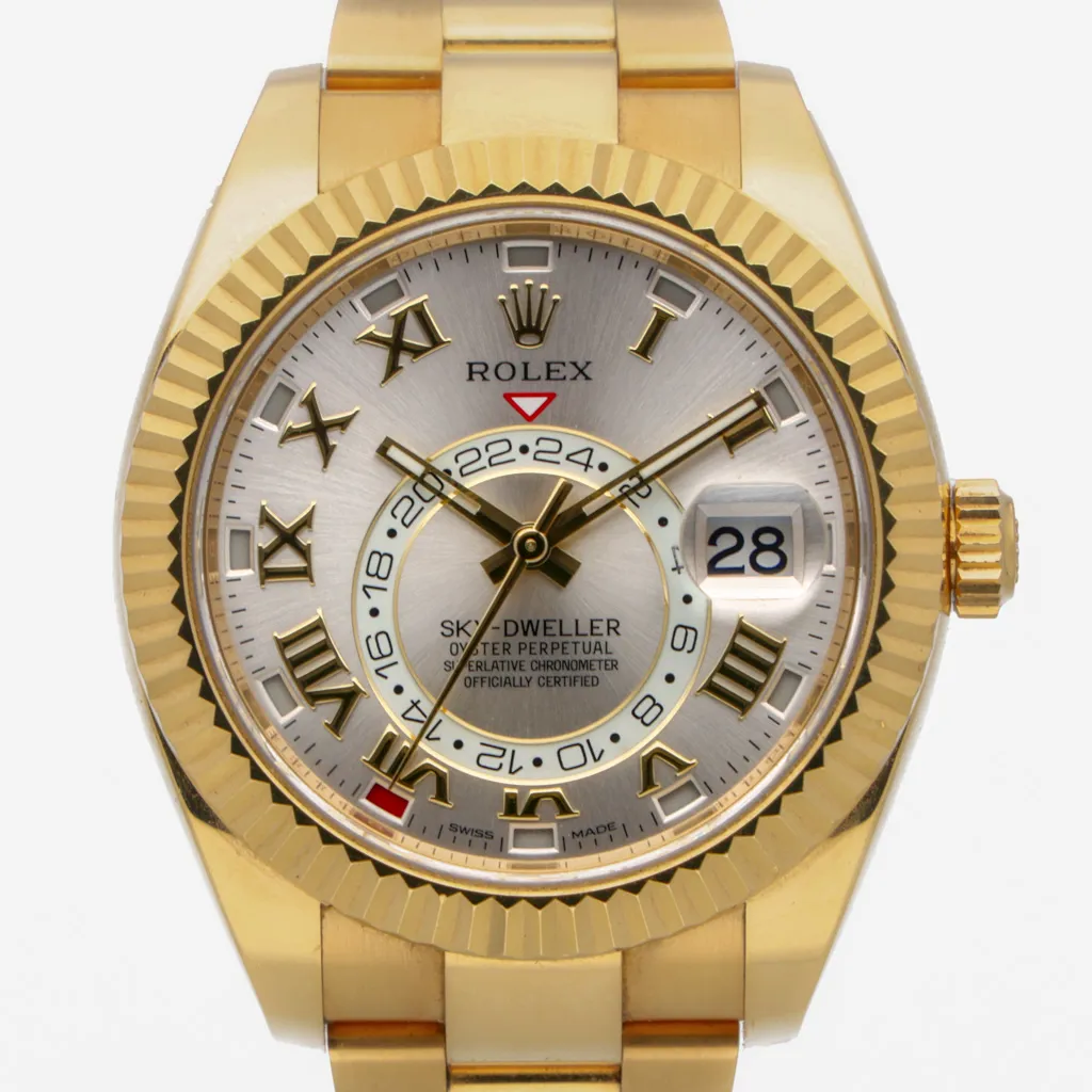 Rolex Sky-Dweller 326938 42mm Yellow gold Silver