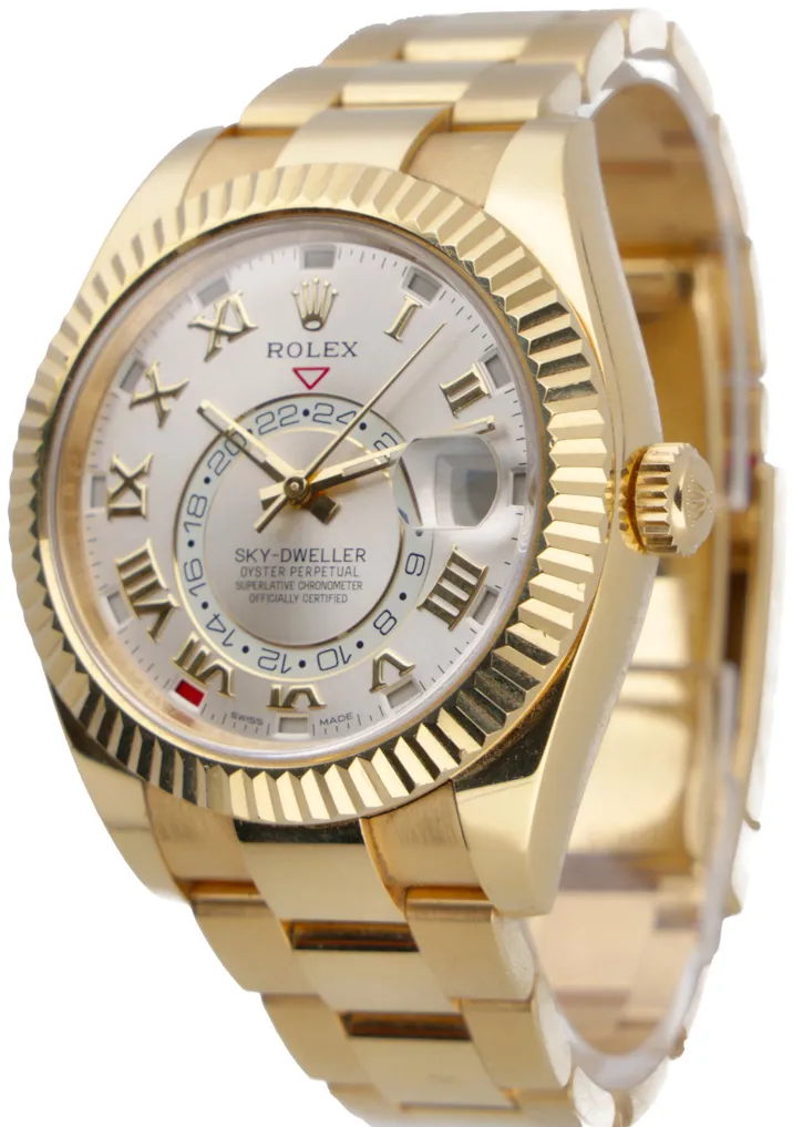 Rolex Sky-Dweller 326938 42mm Yellow gold Silver 1