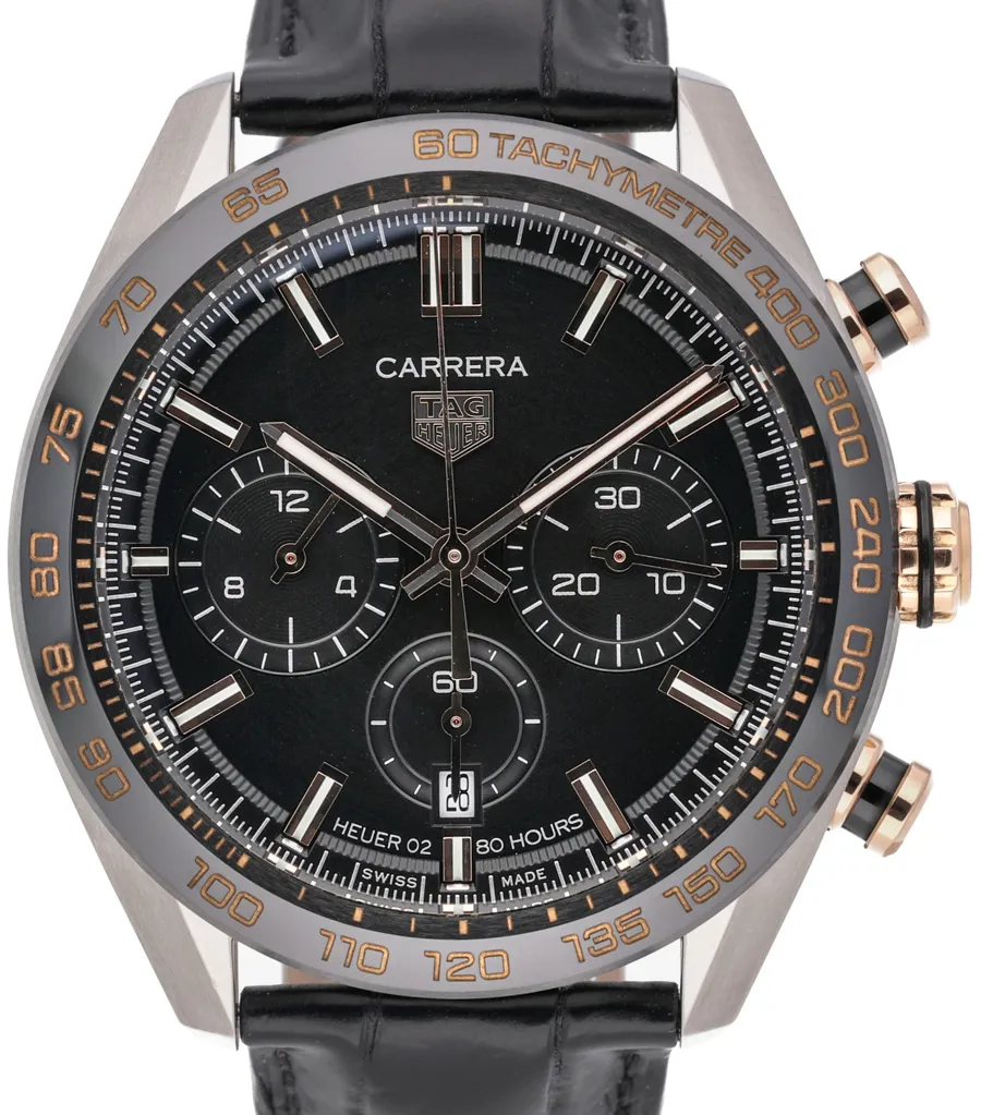 TAG Heuer Carrera CBN2A5A.FC6481 44mm Rose gold and Stainless steel Black