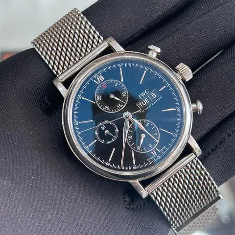 IWC Portofino Chronograph IW391019 42mm Stainless steel Blue