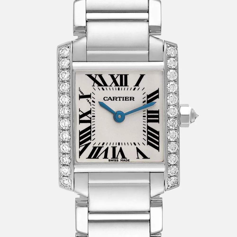 Cartier Tank Française WE1002S3 25mm White gold Silver