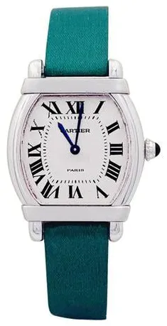 Cartier Tortue 34mm Platinum Silver