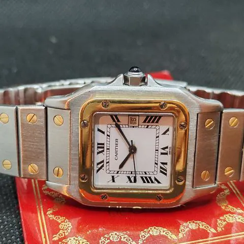 Cartier Santos 2961 29mm Yellow gold and stainless steel White