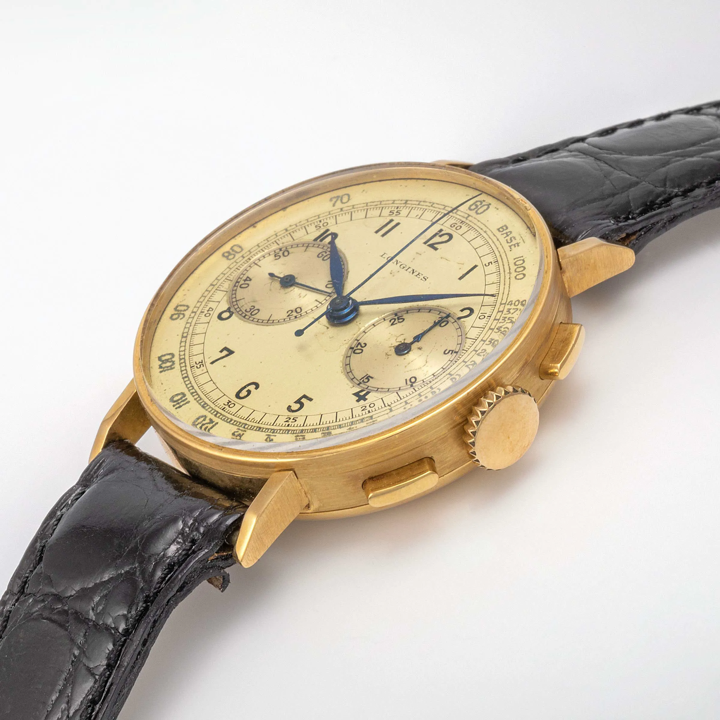 Longines Flyback 13ZN 35mm Yellow gold Champagne 1