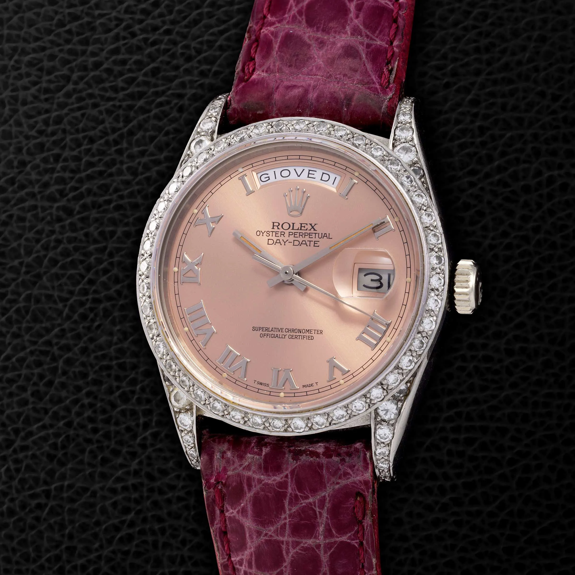 Rolex Day-Date 18039B 36mm White gold and Diamond Pink