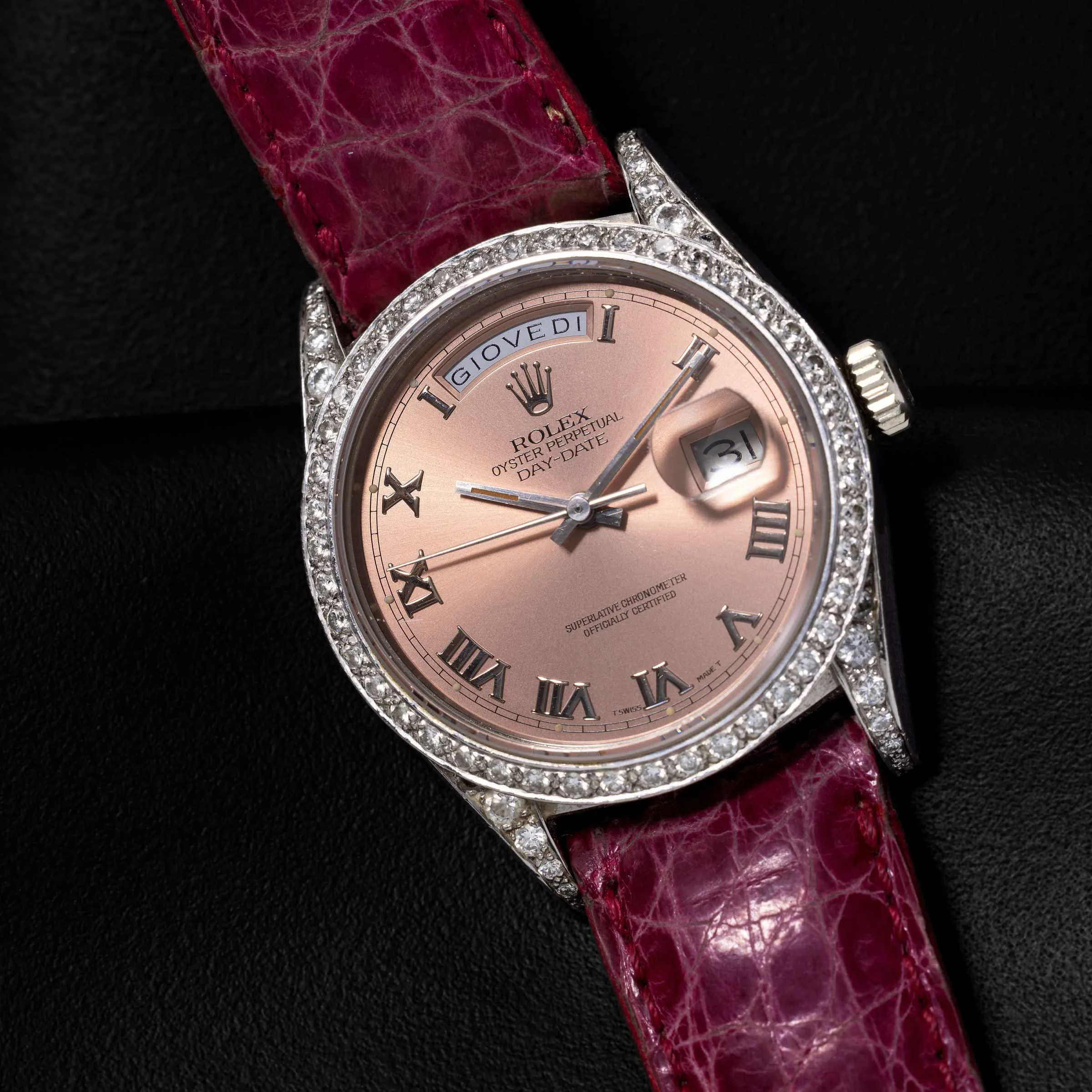 Rolex Day-Date 18039B 36mm White gold and Diamond Pink 1