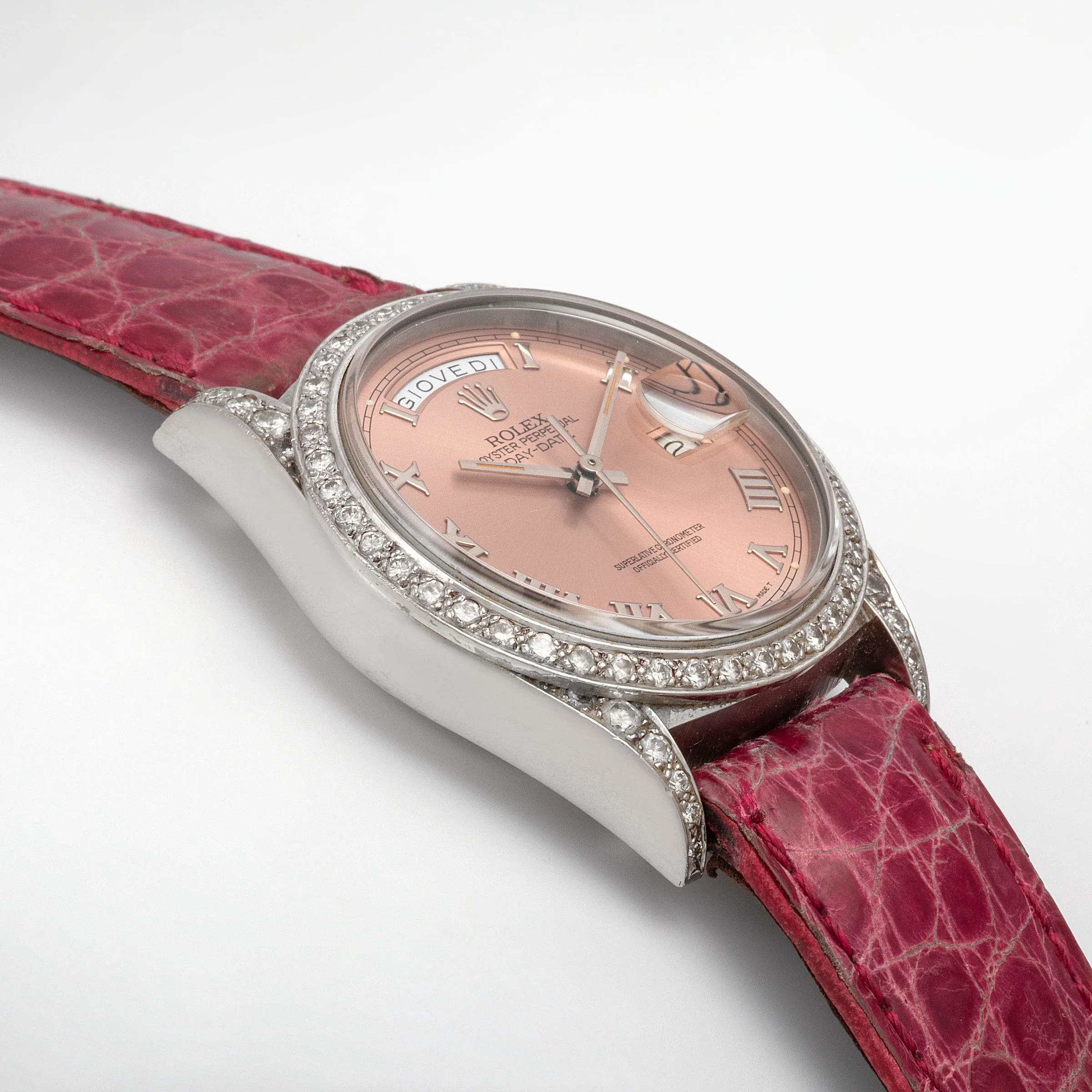 Rolex Day-Date 18039B 36mm White gold and Diamond Pink 3