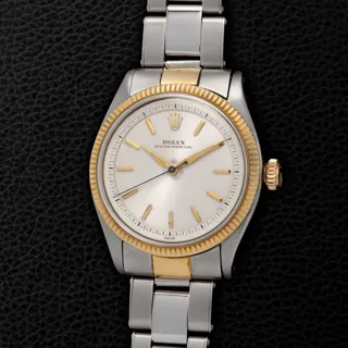 Rolex Oyster Perpetual 34 6284 Yellow gold and Stainless steel Silver