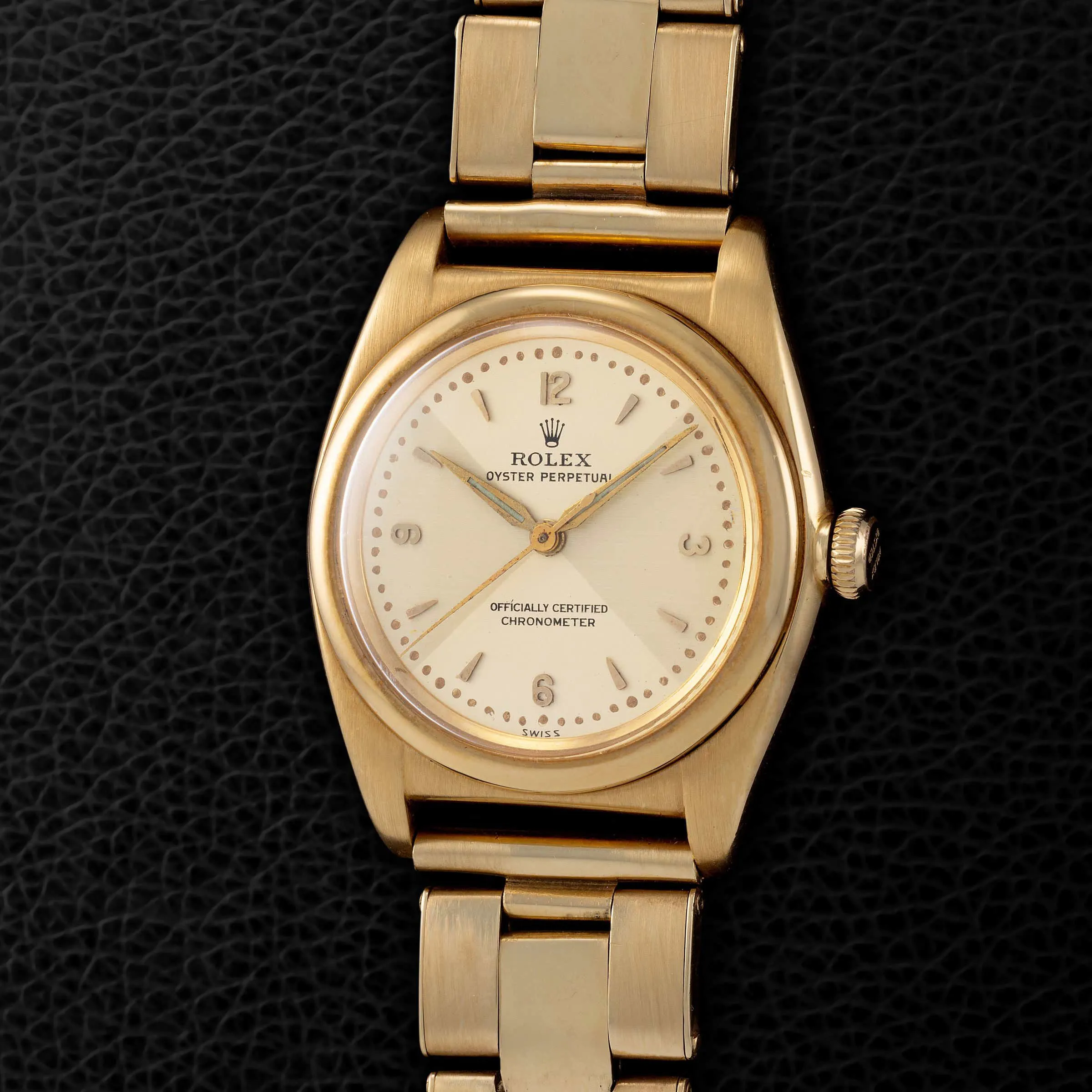 Rolex Oyster Perpetual 3458 32mm Yellow gold Champagne