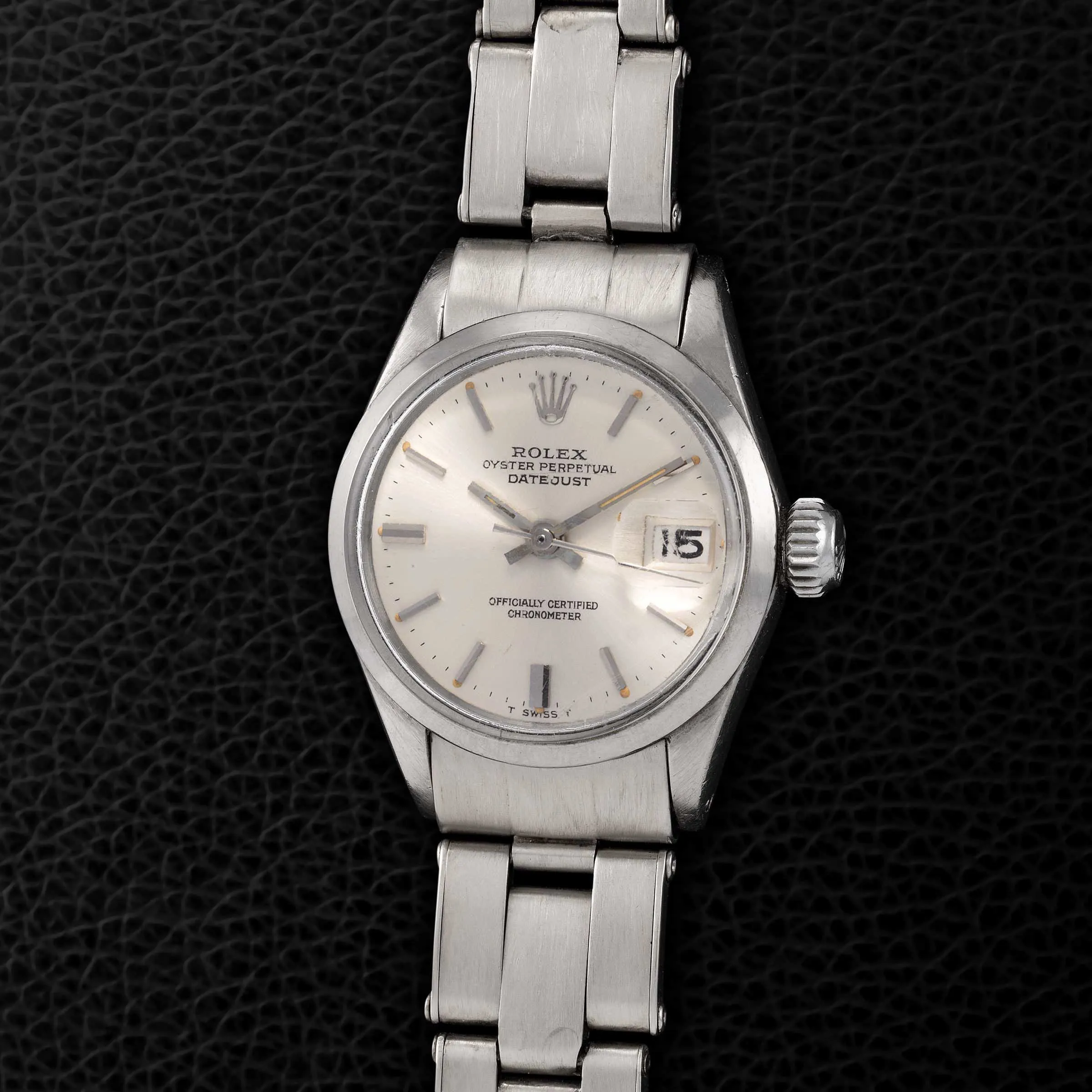 Rolex Oyster Perpetual Lady Date 6516 25mm White gold Silver
