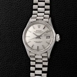 Rolex Lady-Datejust 6527 White gold Silver