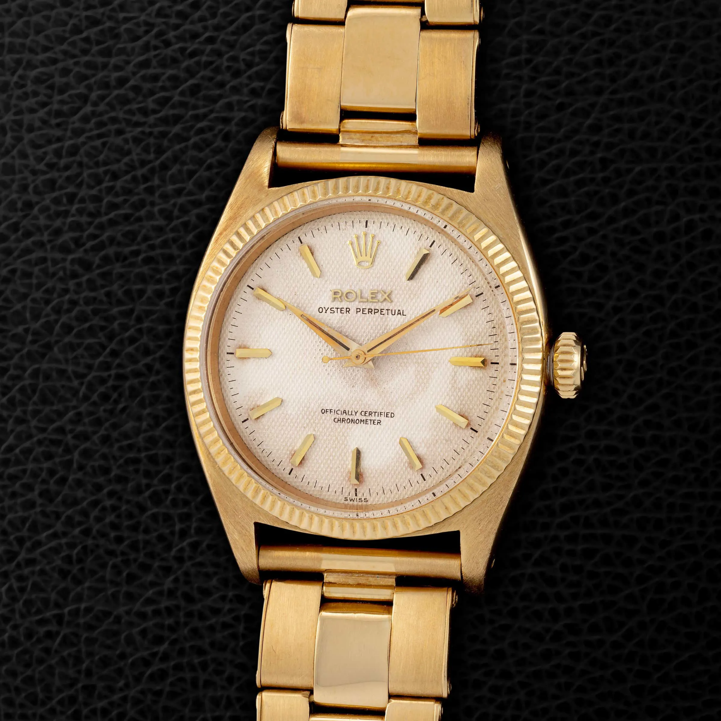 Rolex Oyster Perpetual 6502 34mm Yellow gold White