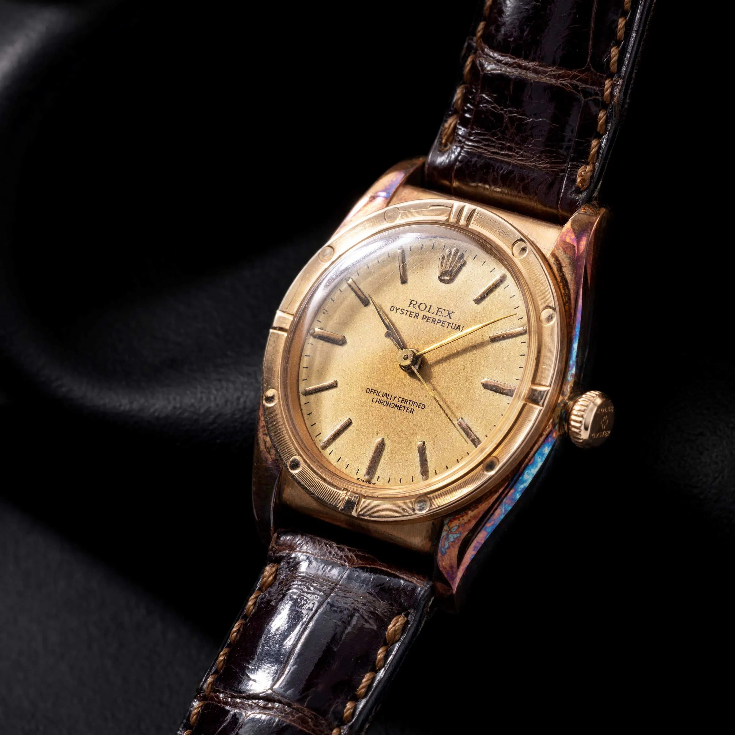 Rolex Oyster Perpetual 3372 32mm Rose gold Patinated 3