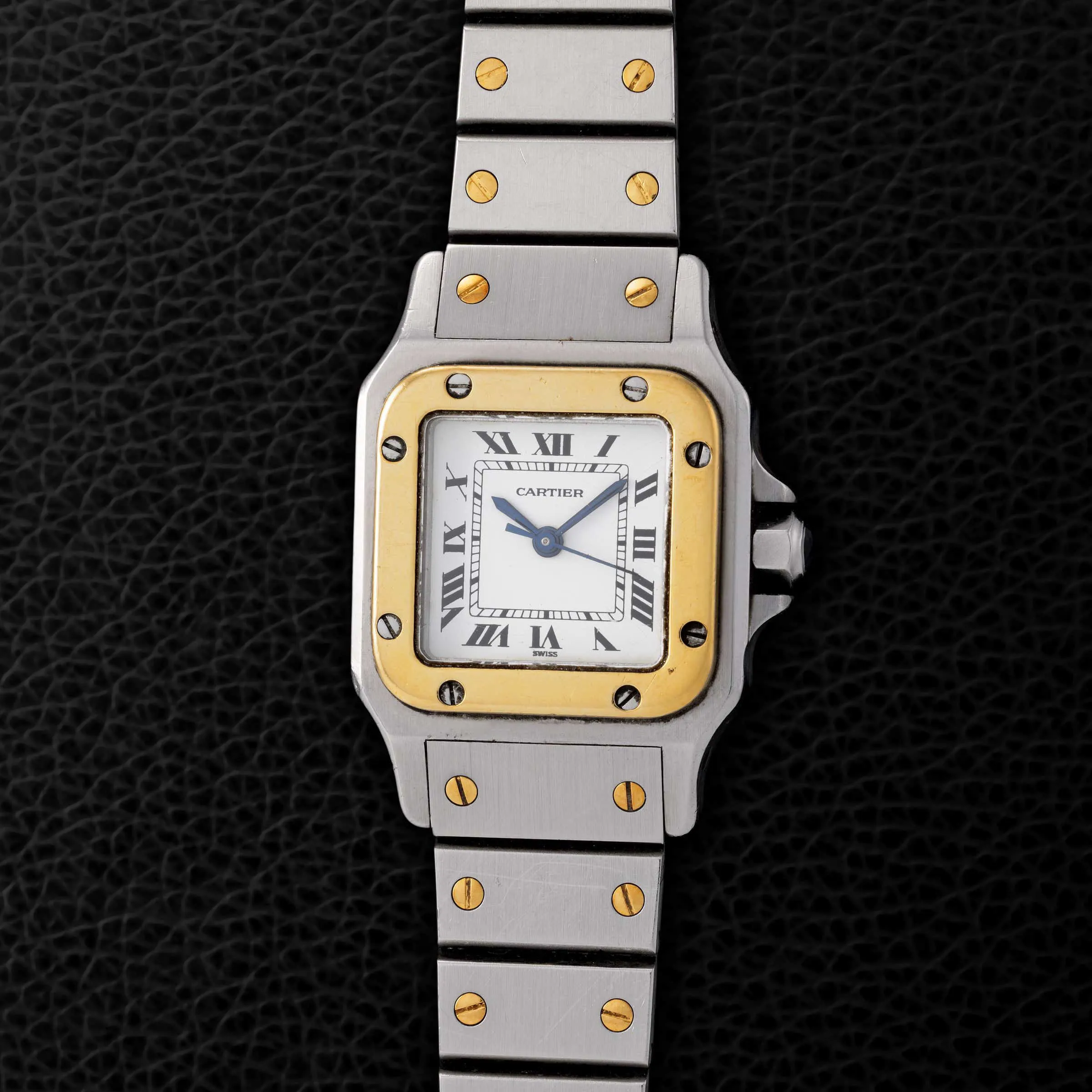 Cartier Santos Galbée 0902 24mm Yellow gold and stainless steel White