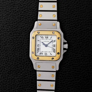 Cartier Santos Galbée 0902 Yellow gold and Stainless steel White