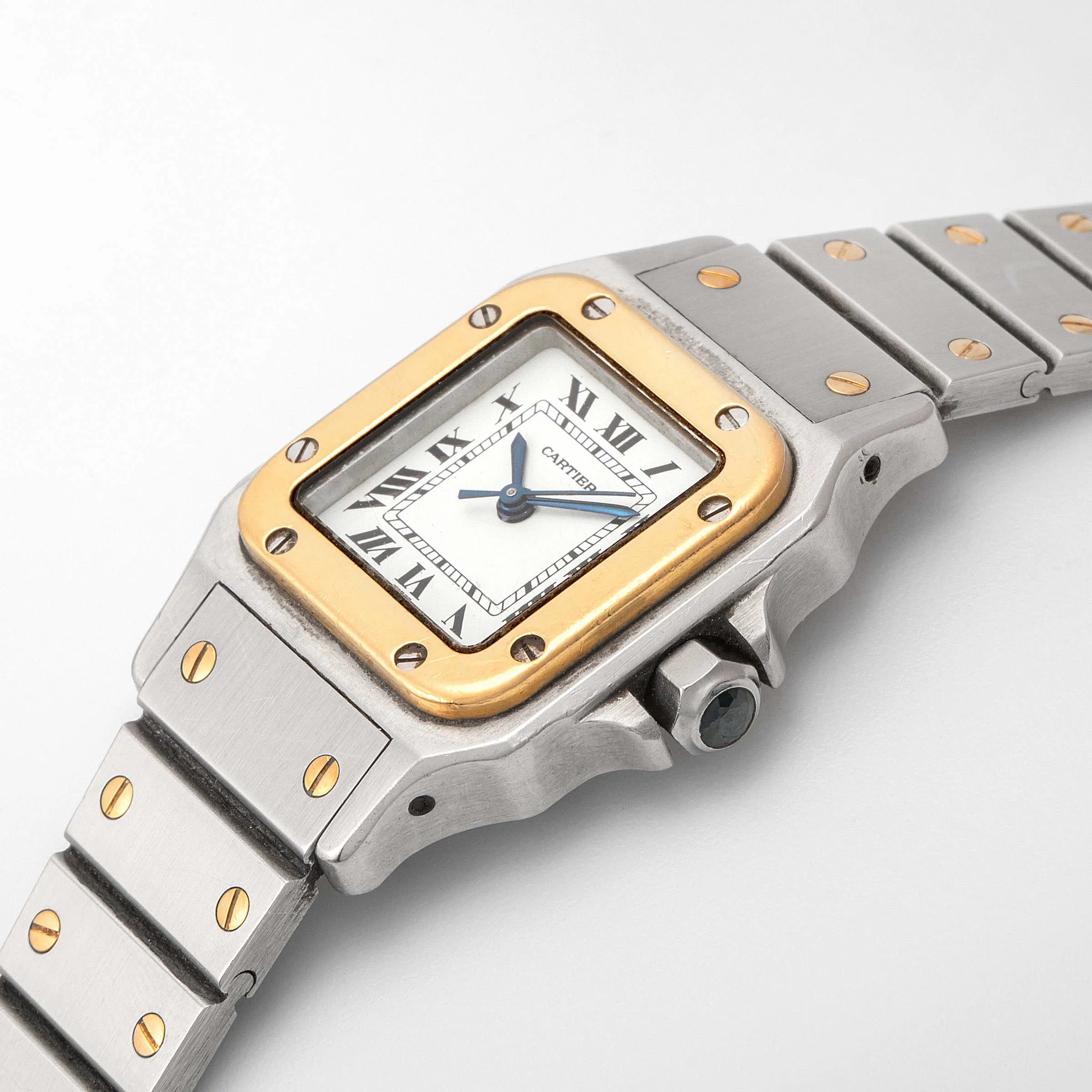 Cartier Santos Galbée 0902 24mm Yellow gold and stainless steel White 2