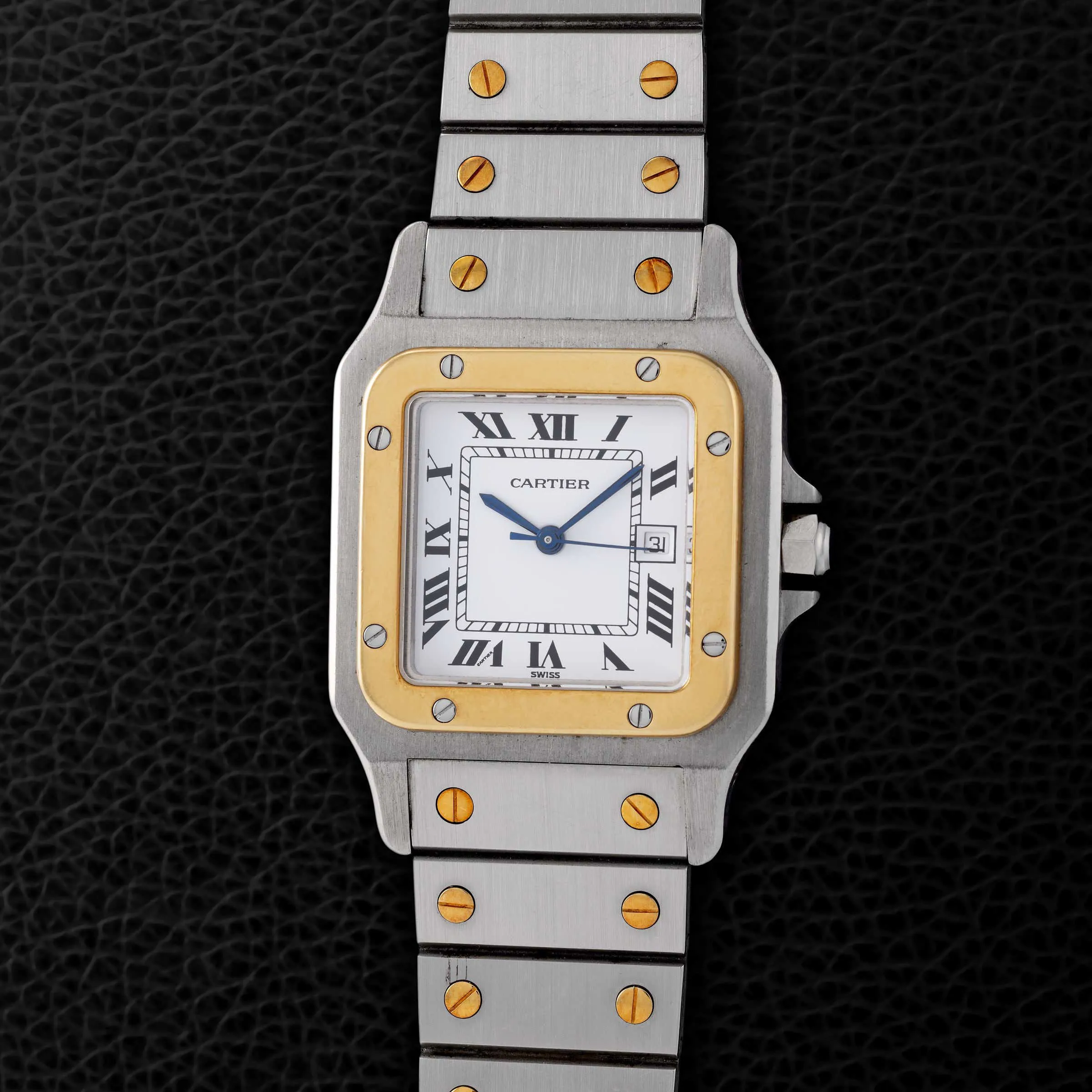 Cartier Santos Galbée 2961 29mm Yellow gold and stainless steel White