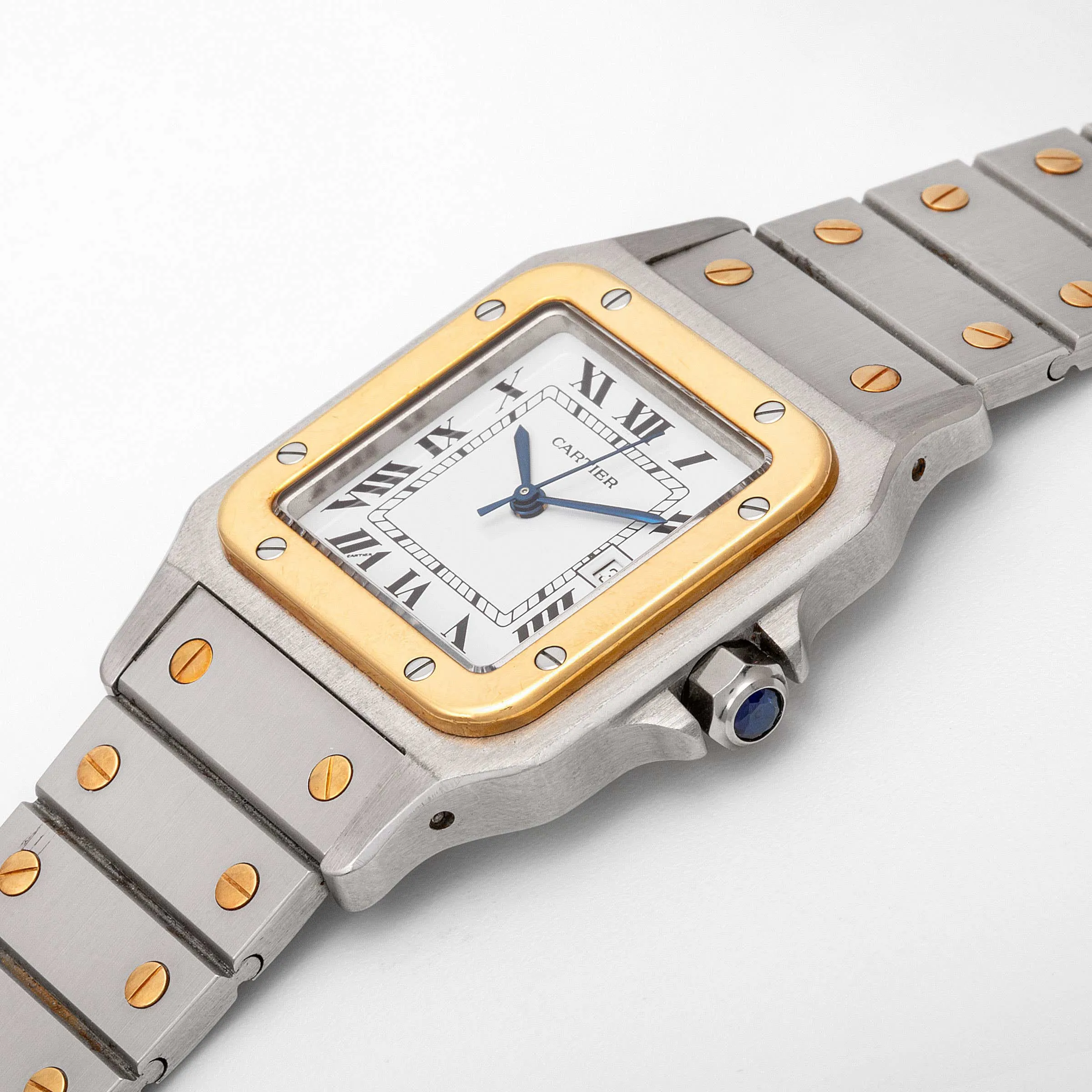 Cartier Santos Galbée 2961 29mm Yellow gold and stainless steel White 2