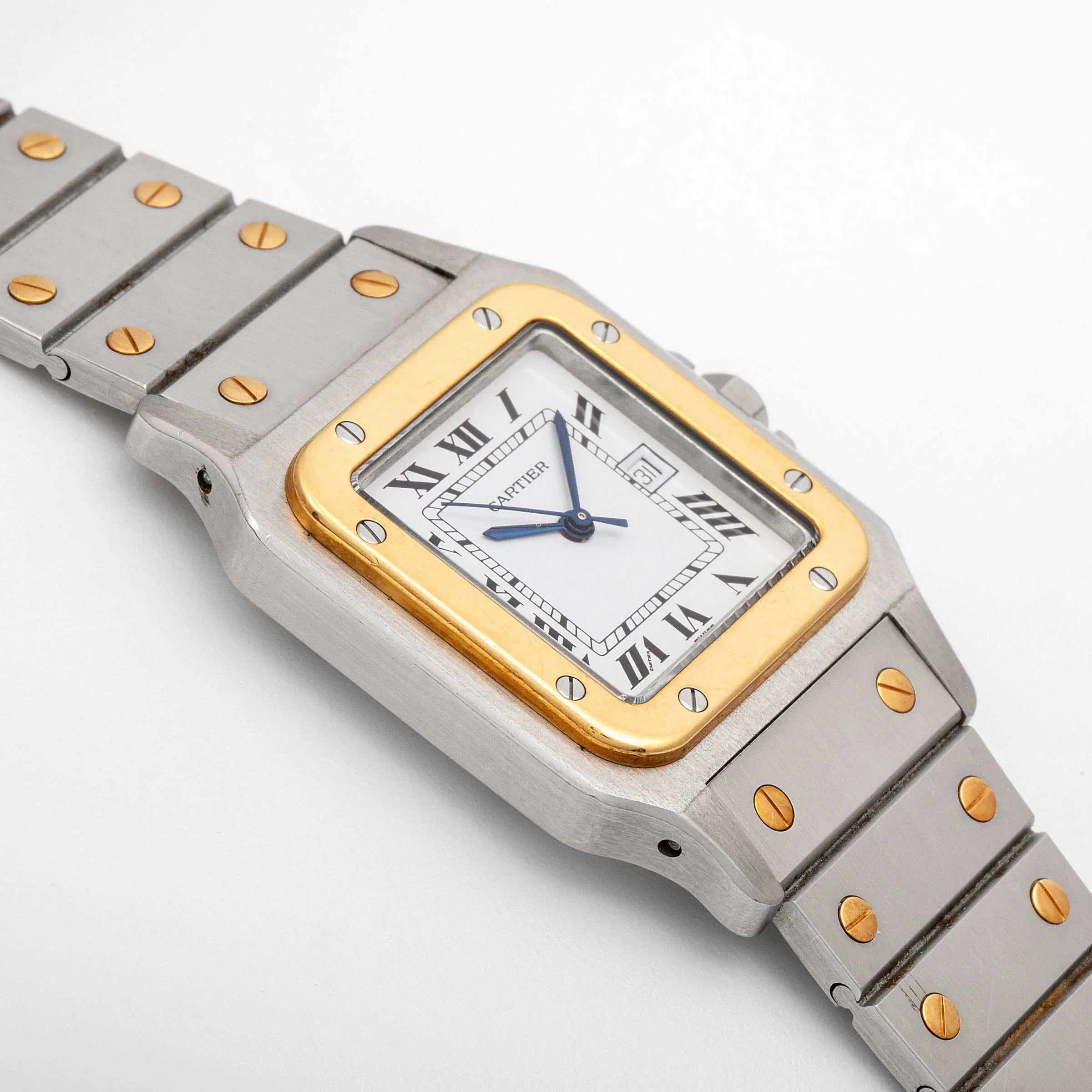 Cartier Santos Galbée 2961 29mm Yellow gold and stainless steel White 3
