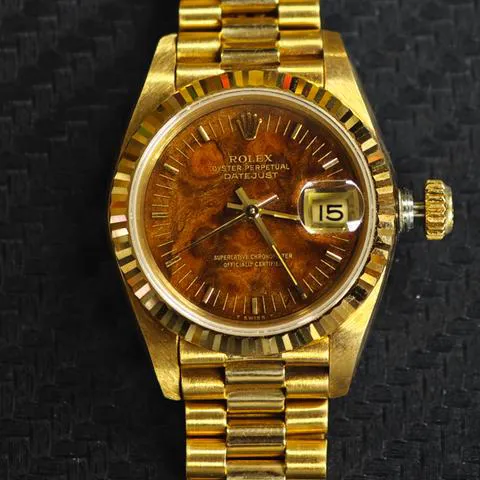 Rolex Lady-Datejust 69178 26mm Yellow gold Brown 18