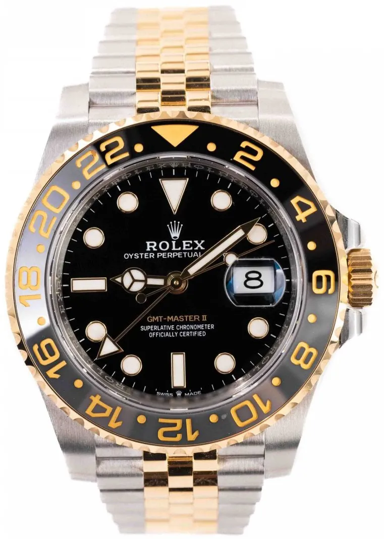 Rolex GMT-Master II 126713GRNR 40mm Yellow gold and Stainless steel Black