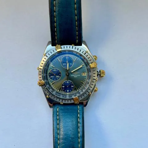 Breitling Chronomat B13047 39mm Yellow gold and stainless steel Blue 4