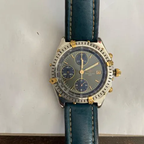 Breitling Chronomat B13047 39mm Yellow gold and stainless steel Blue 6