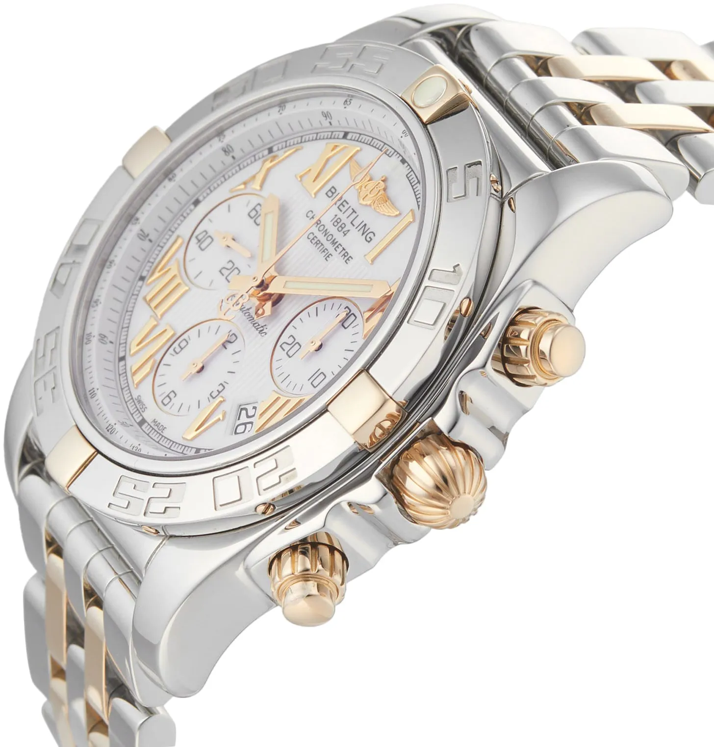 Breitling Chronomat IB011012 44mm Stainless steel and rose gold White 1