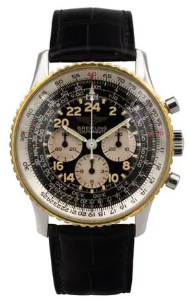 Breitling Navitimer Cosmonaute 81600 40mm Yellow gold and Stainless steel Black